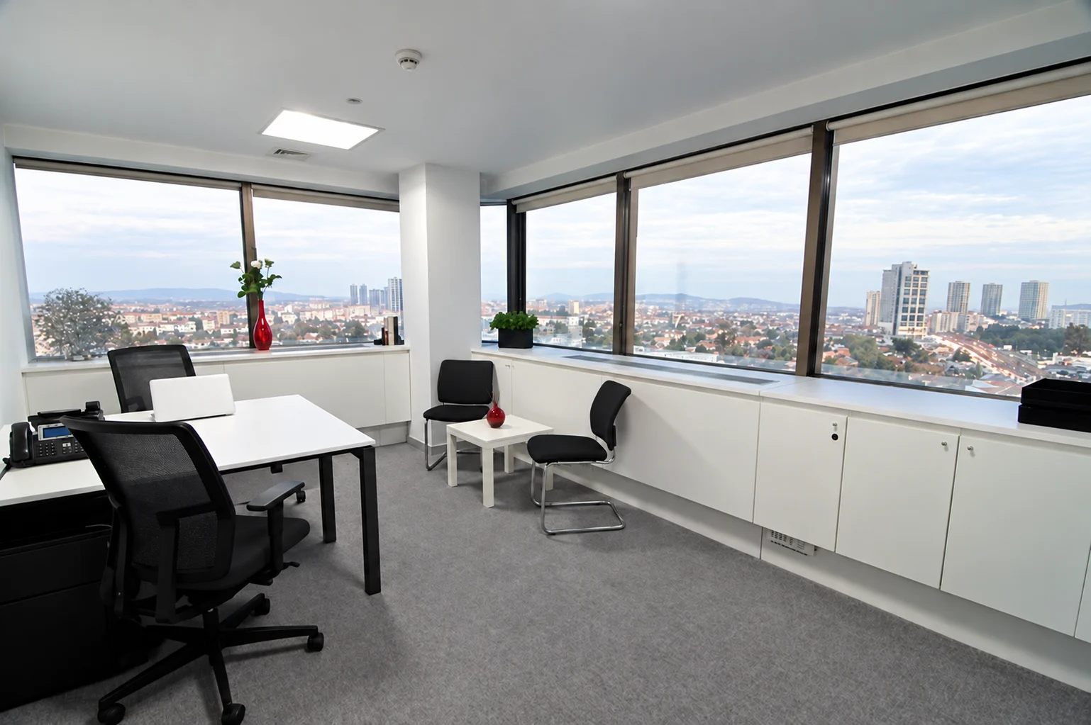 Yapı Kredi Plaza private office with city views